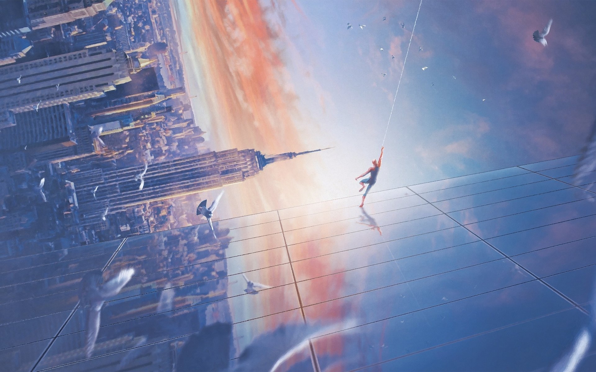 Download New York Spider Man Empire State Building Video Game Spider-Man (PS4) Art