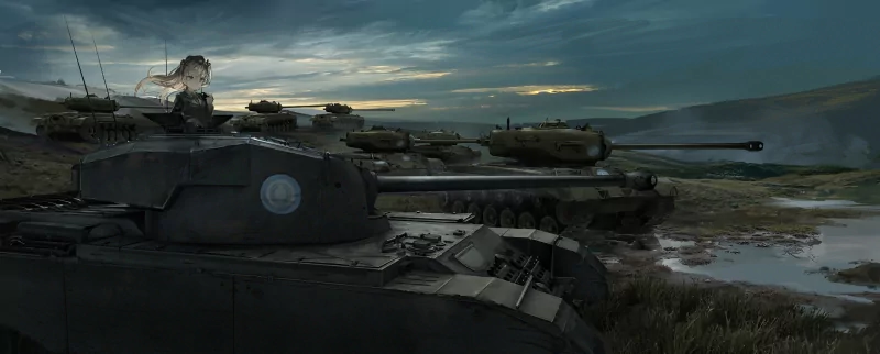 Arisu Shimada tank Anime Girls und Panzer Image