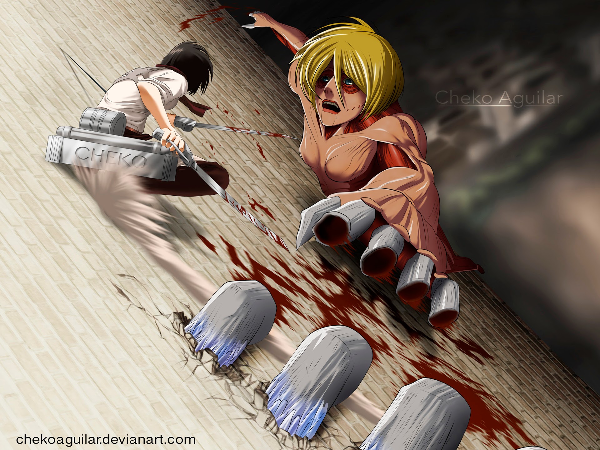 Anime Attack On Titan Art by Cheko Aguilar
