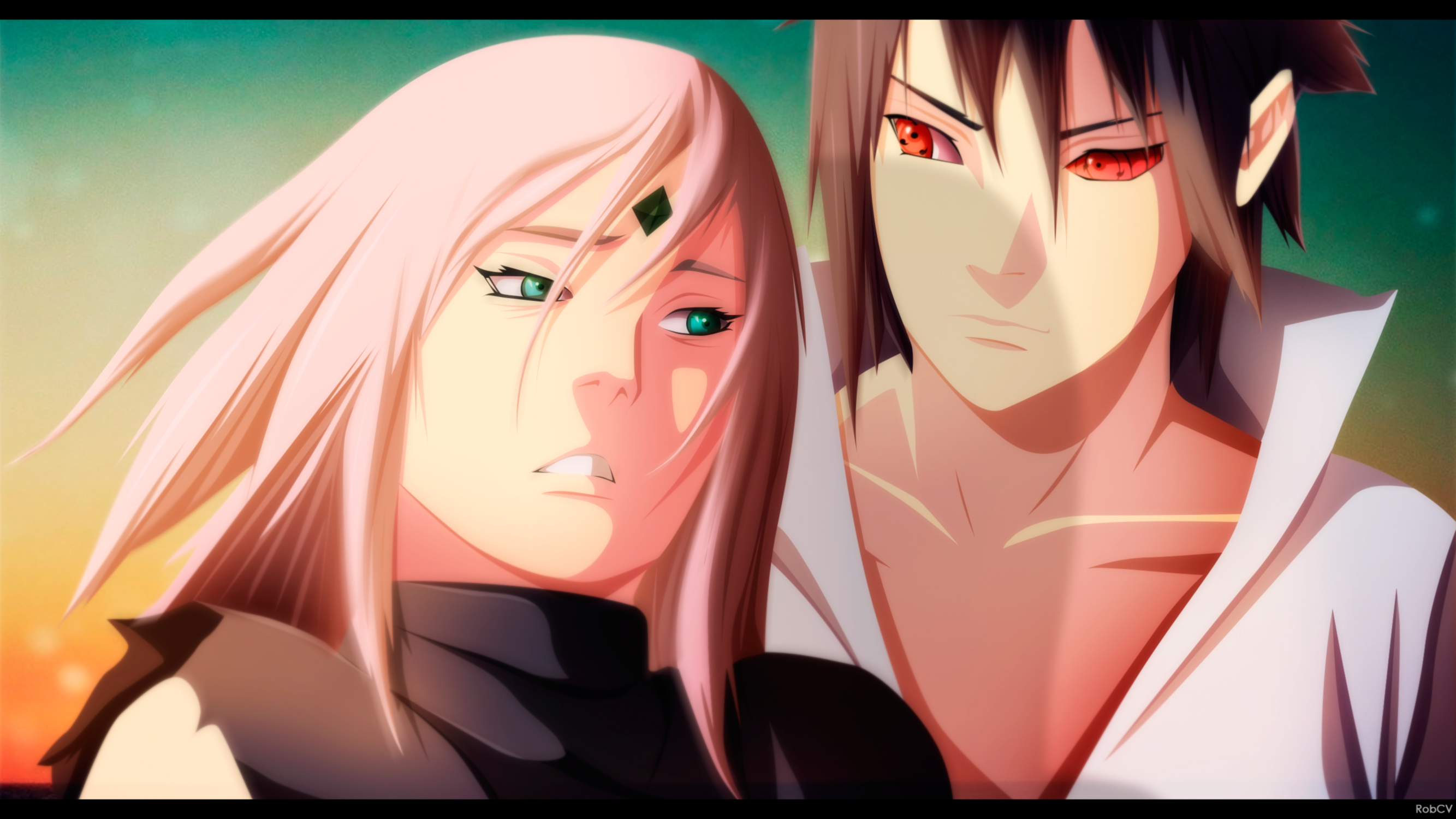 Sasuke Uchiha & Sakura by Robin Chuquital