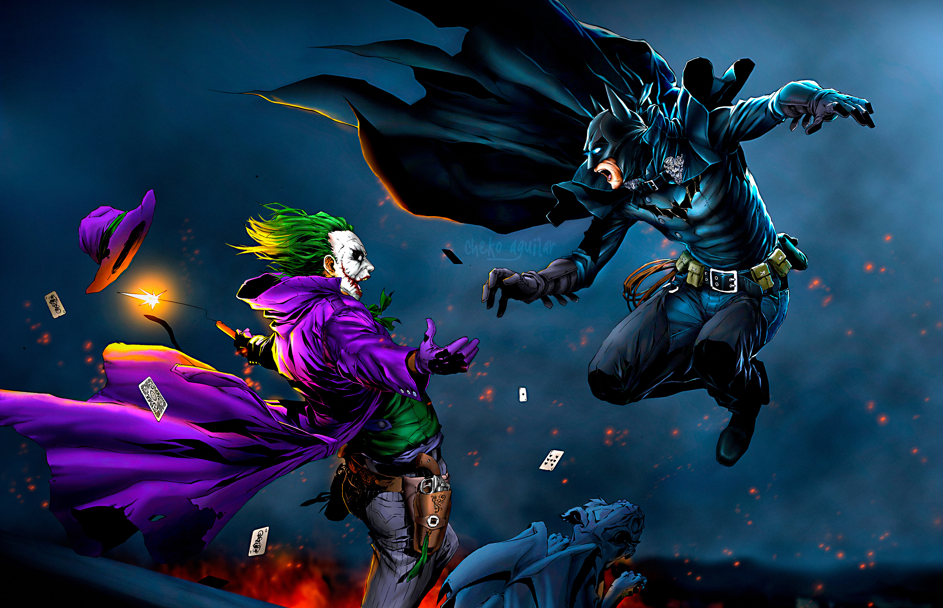 Batman vs. Joker by ChekoAguilar