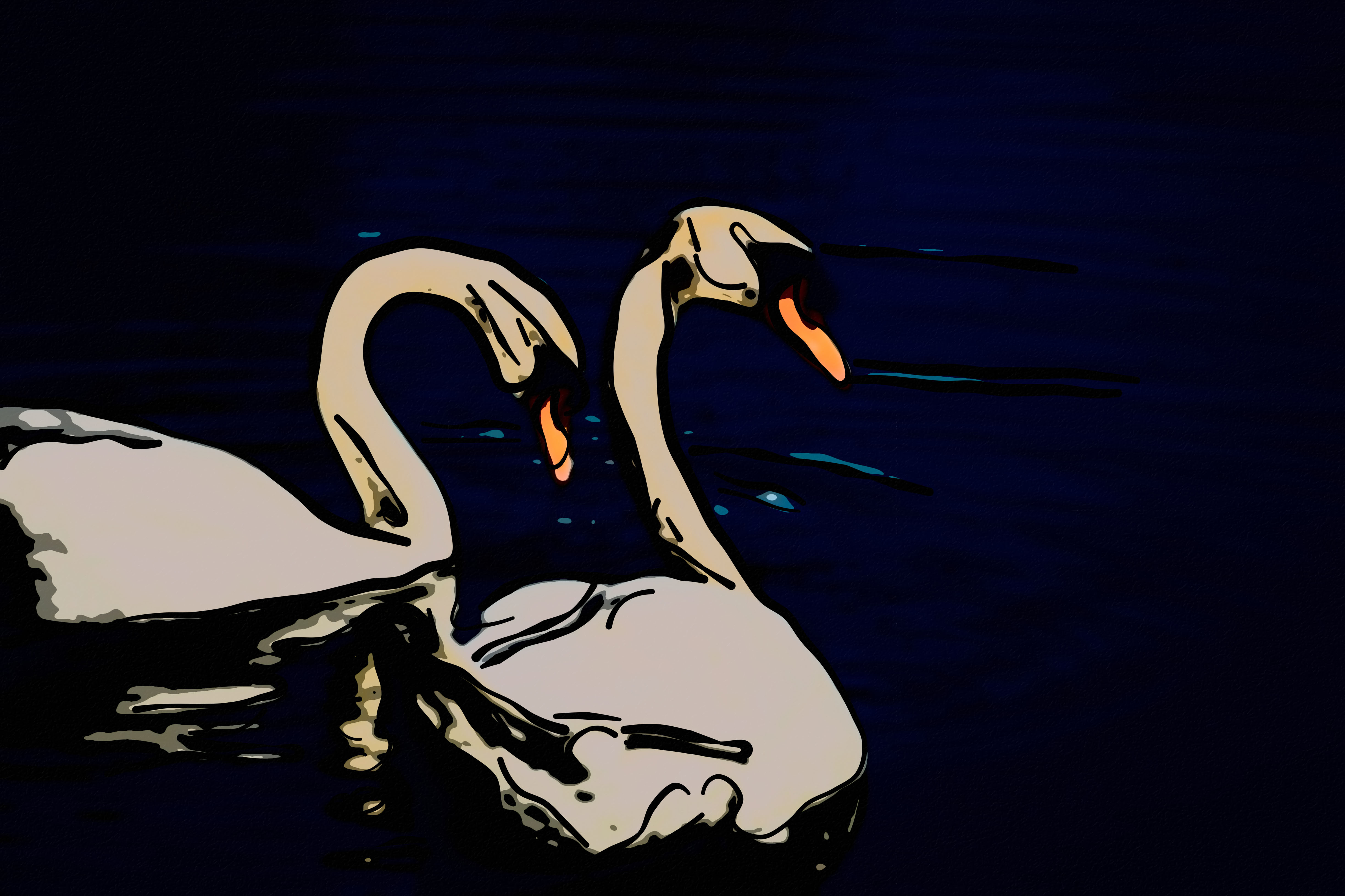 Swan Art by Susanlu4esm