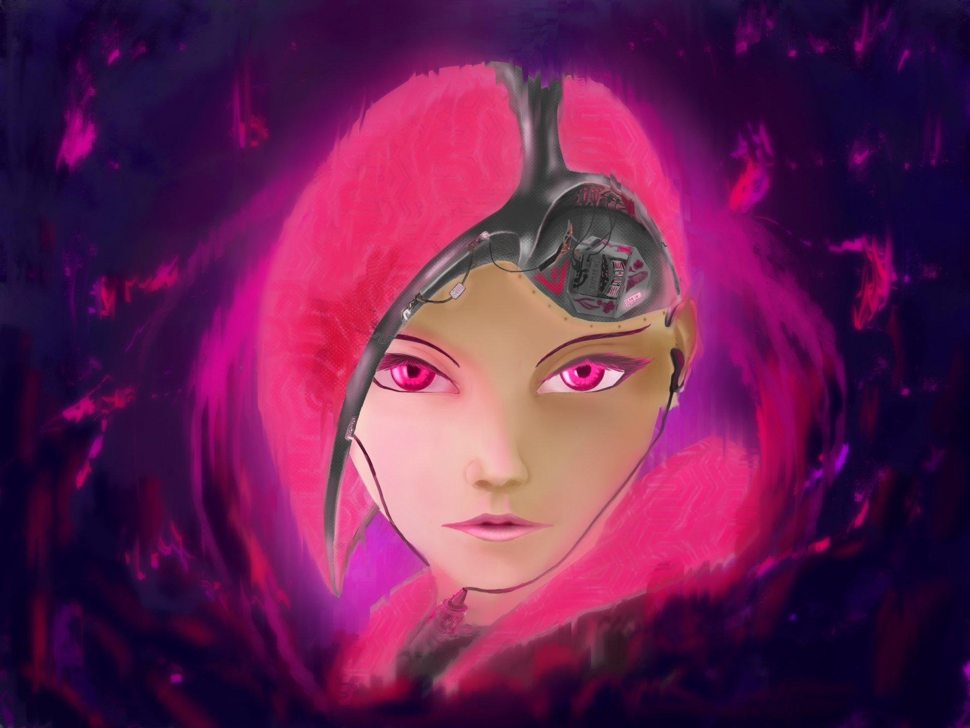 Cyberpunk portrait by Orome