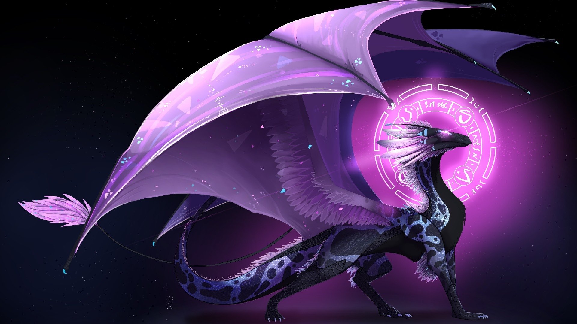 Purple Dragon Art Id Art Abyss