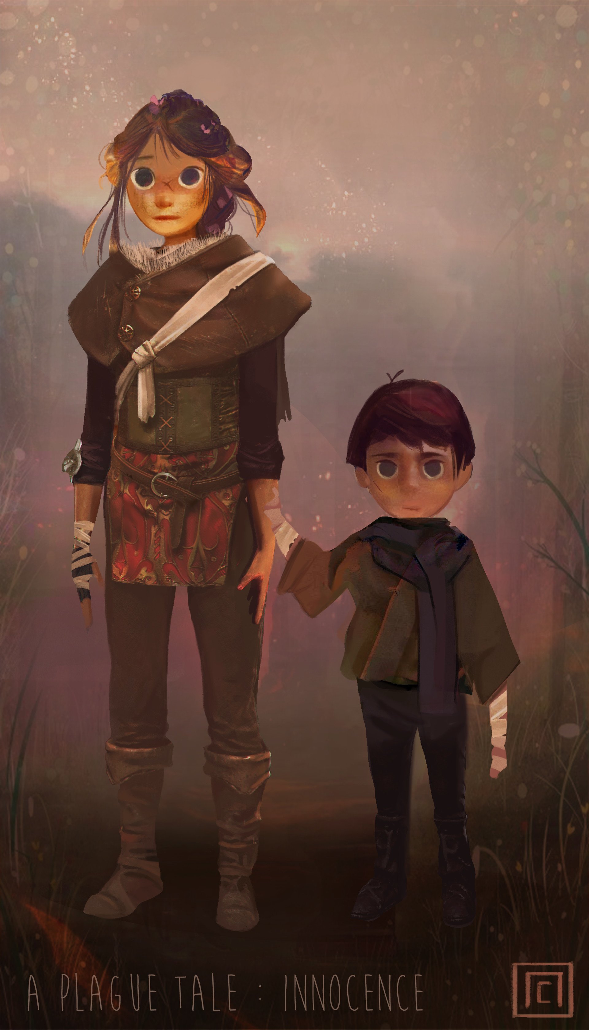 Download Video Game A Plague Tale: Innocence Fantasy Characters Siblings Art