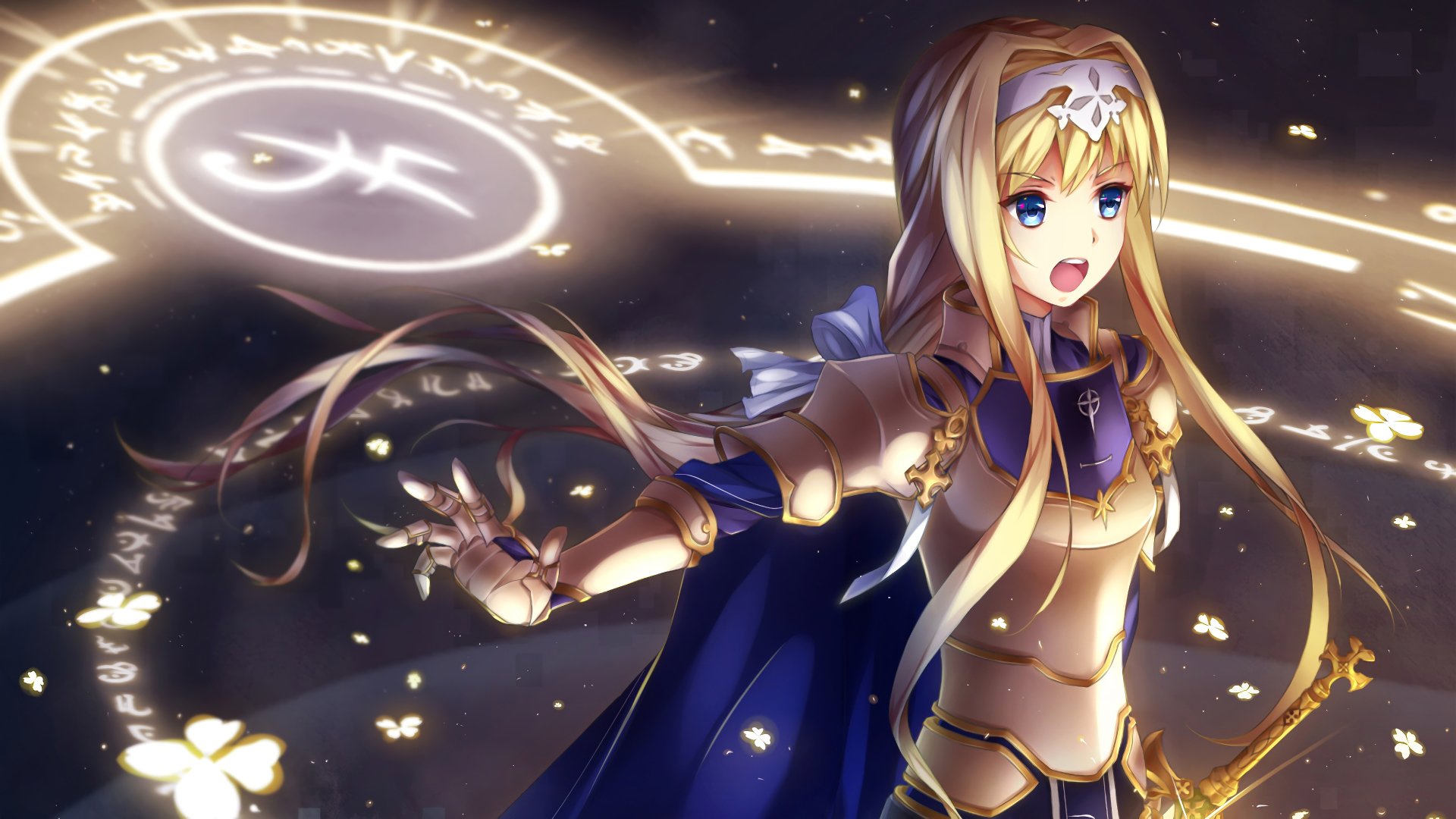 Download Armor Blue Eyes Blonde Alice Zuberg Anime Sword Art Online: Alicization Art