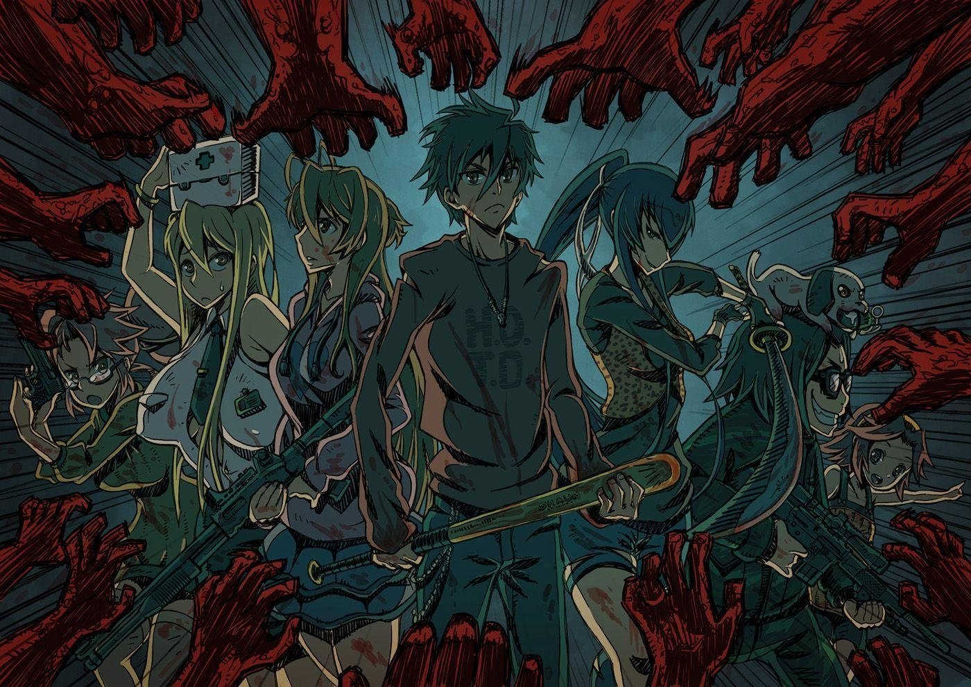 Download Zeke (Highschool Of The Dead) Saya Takagi Alice Maresato Shizuka Marikawa Kôta Hirano Rei Miyamoto Saeko Busujima Komuro Takashi Anime Highschool Of The Dead Art