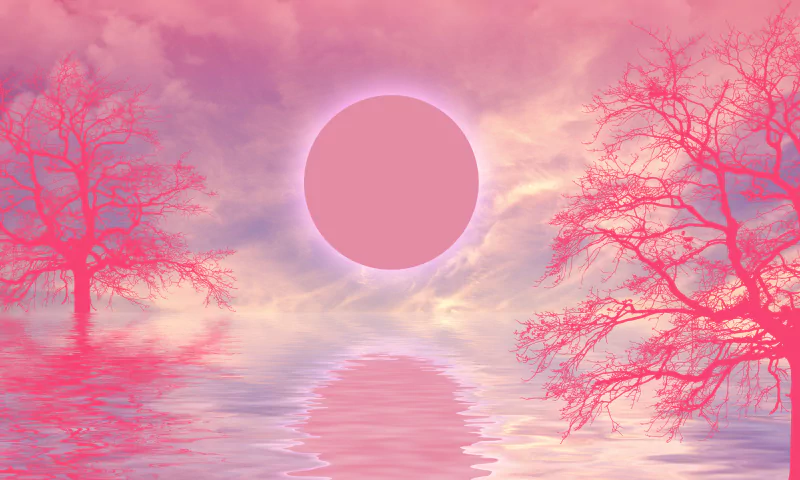 reflection water pink artistic sunset Image