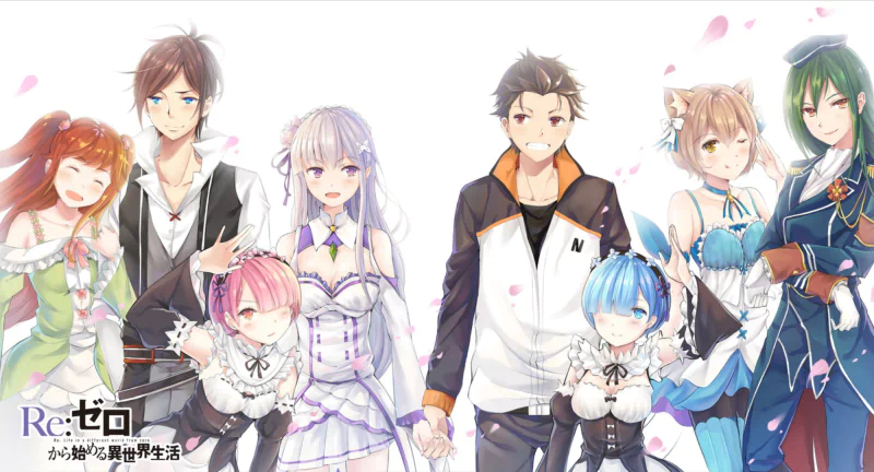 Crusch Karsten Felix Argyle Rem (Re:ZERO) Subaru Natsuki Emilia (Re:ZERO) Ram (Re:ZERO) Theresia van Astrea Wilhelm van Astrea Anime Re:Zero - Starting Life in Another World Image