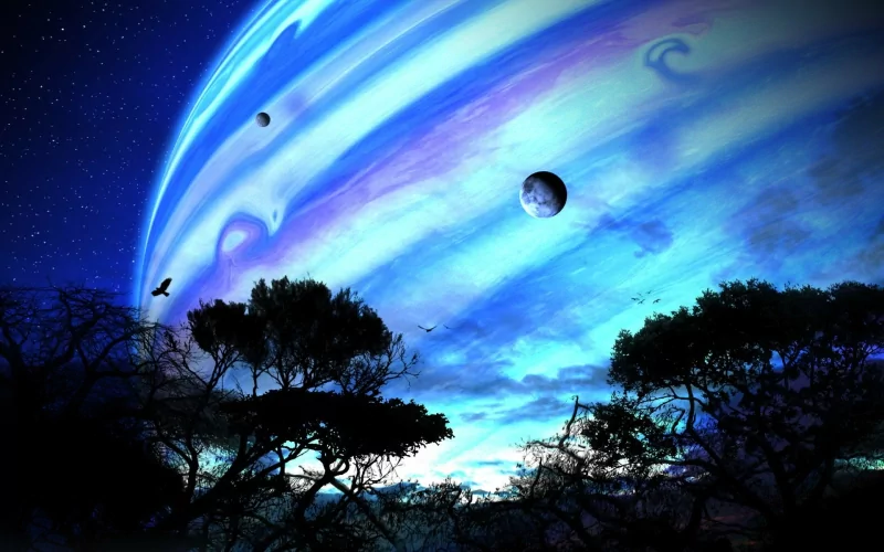  Blue and Purple Planet