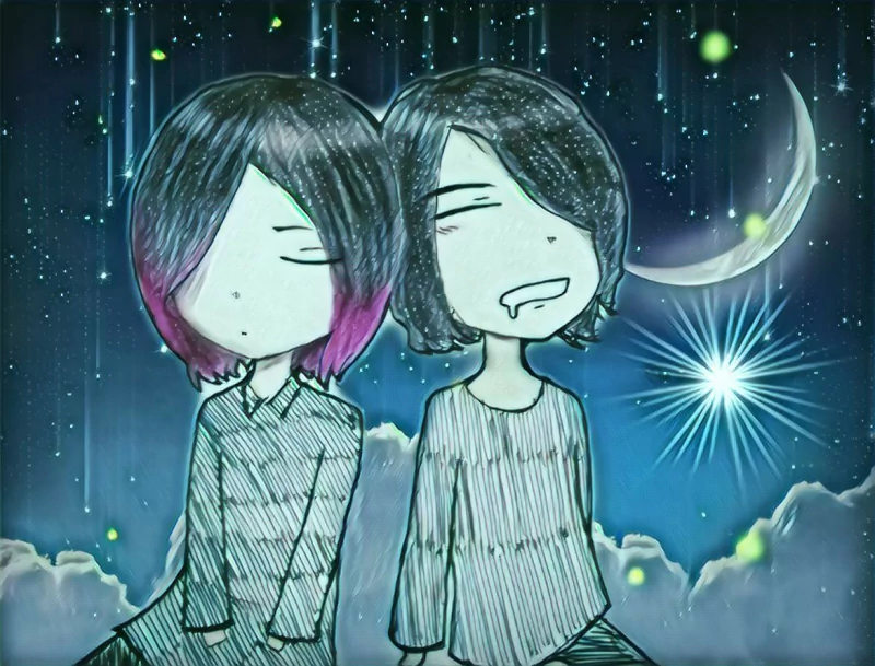 night sleeping moon Akinori (lynch.) Yuusuke (lynch.) couple music lynch. Image