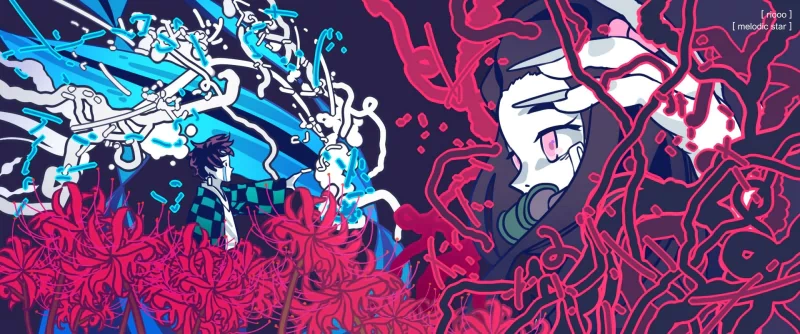 Nezuko Kamado Tanjiro Kamado Demon Slayer: Kimetsu no Yaiba Anime Image