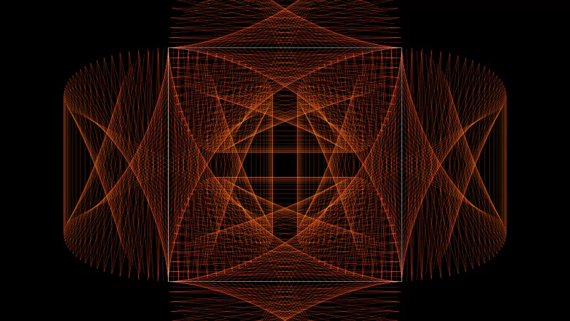  Orange Fractal with a cross by lonewolf6738