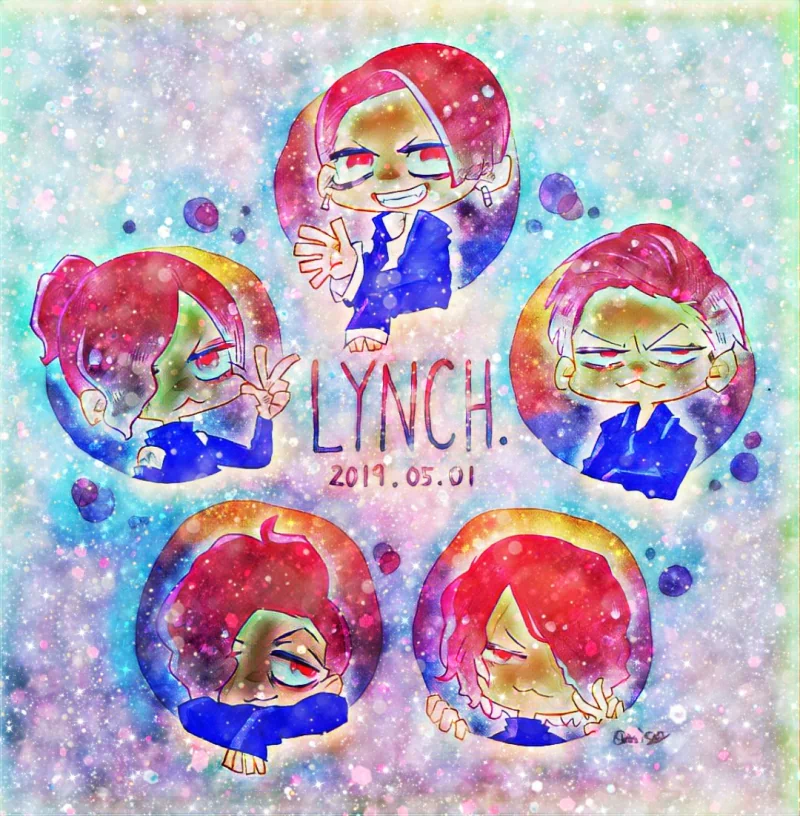 Asanao (lynch.) Akinori (lynch.) Yuusuke (lynch.) Reo (lynch.) Hazuki (lynch.) glitter music lynch. Image