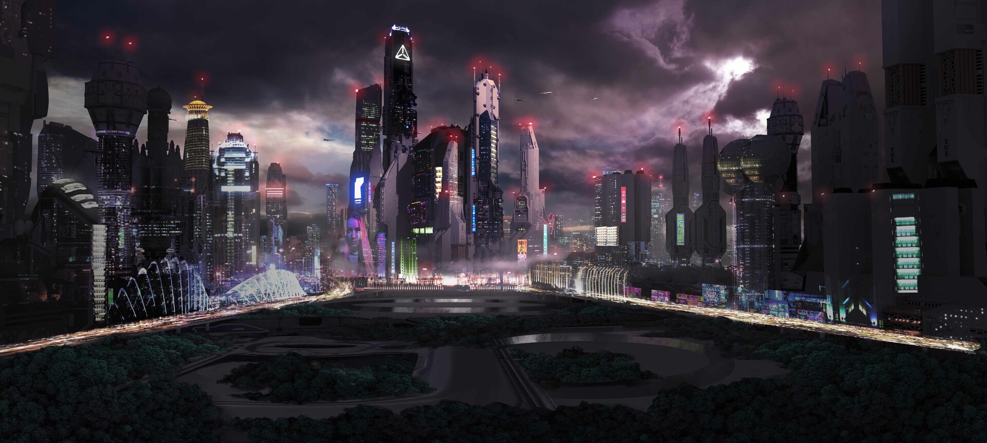 Sci Fi City Art by Alfven Ato