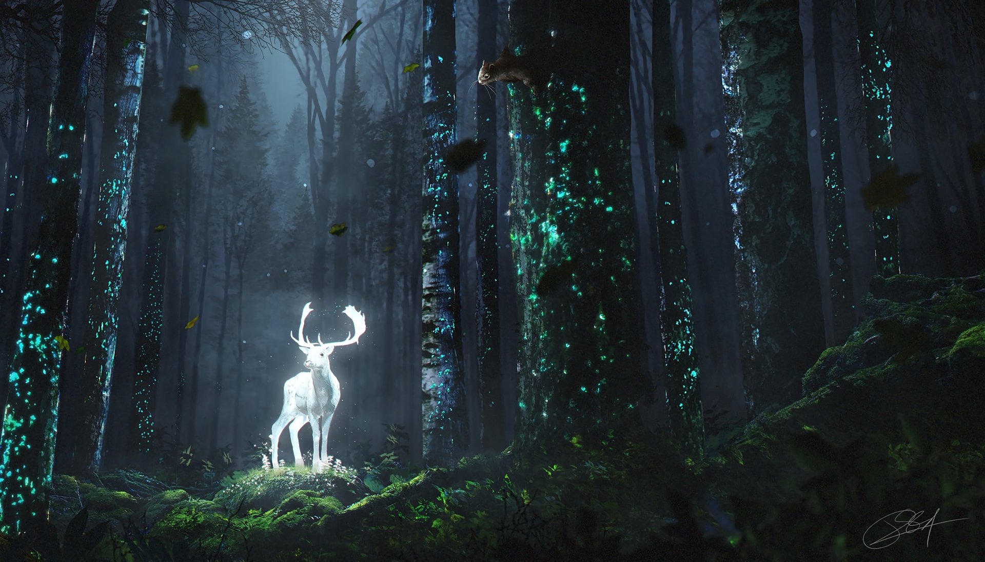 Download Forest Fantasy Deer Art