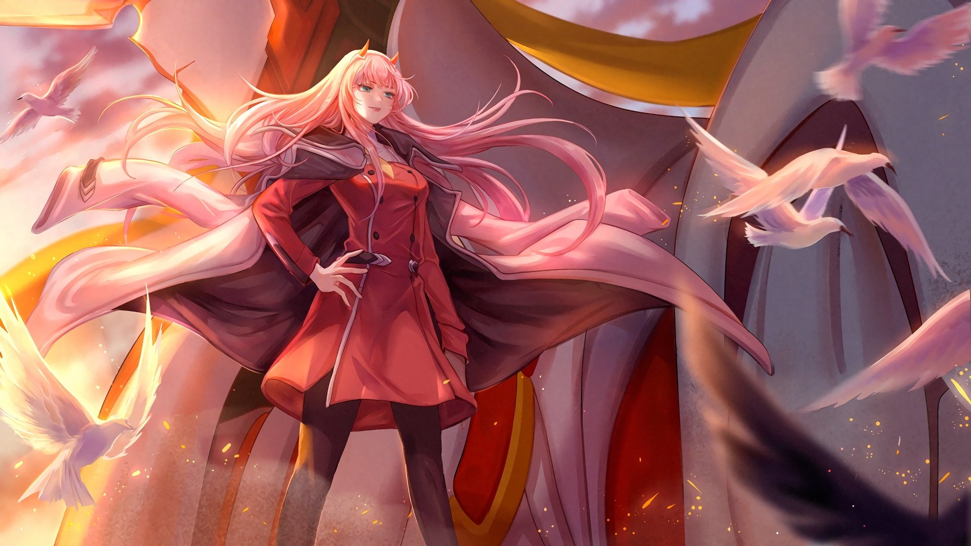 Download Zero Two (Darling In The FranXX) Anime Darling In The FranXX Art