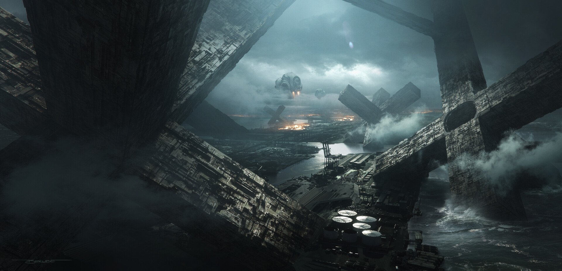 Download Industrial Sci Fi Building Art