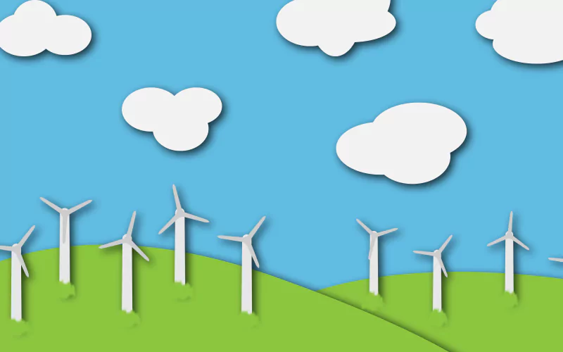 man made wind turbine Image