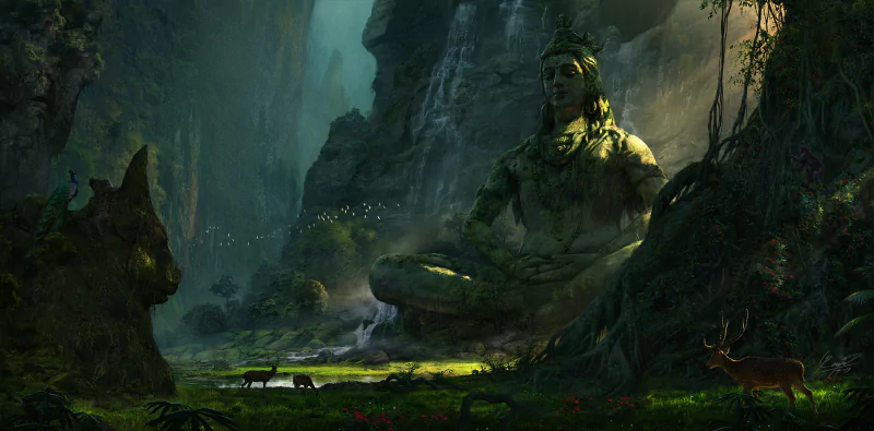  Unexplored Ruins (Lord Shiva) by Mv Renju