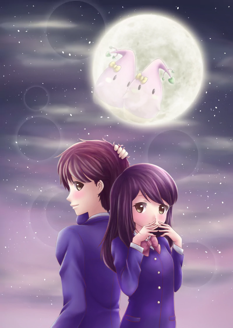 Kotarō Azumi Akane Mizuno Anime Tsuki ga Kirei Image