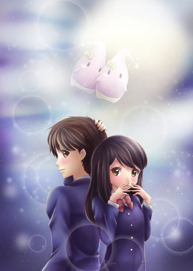 Akane Mizuno Kotarō Azumi Anime Tsuki ga Kirei Image