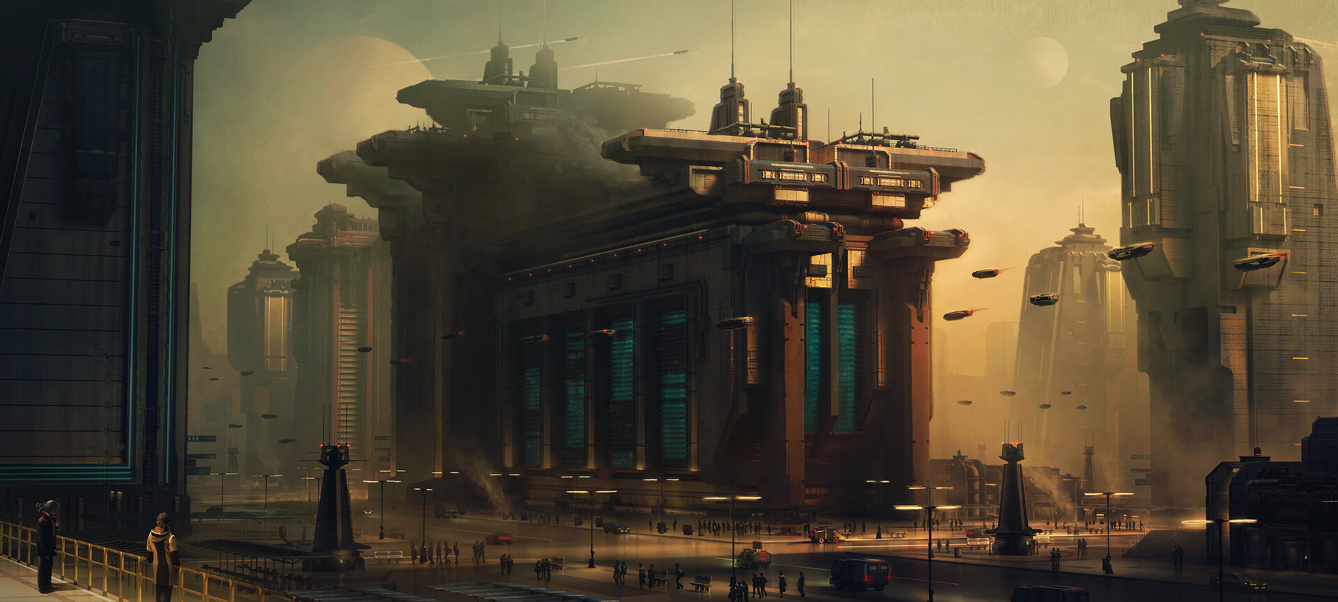 Sci Fi City Art by Kevin Jick