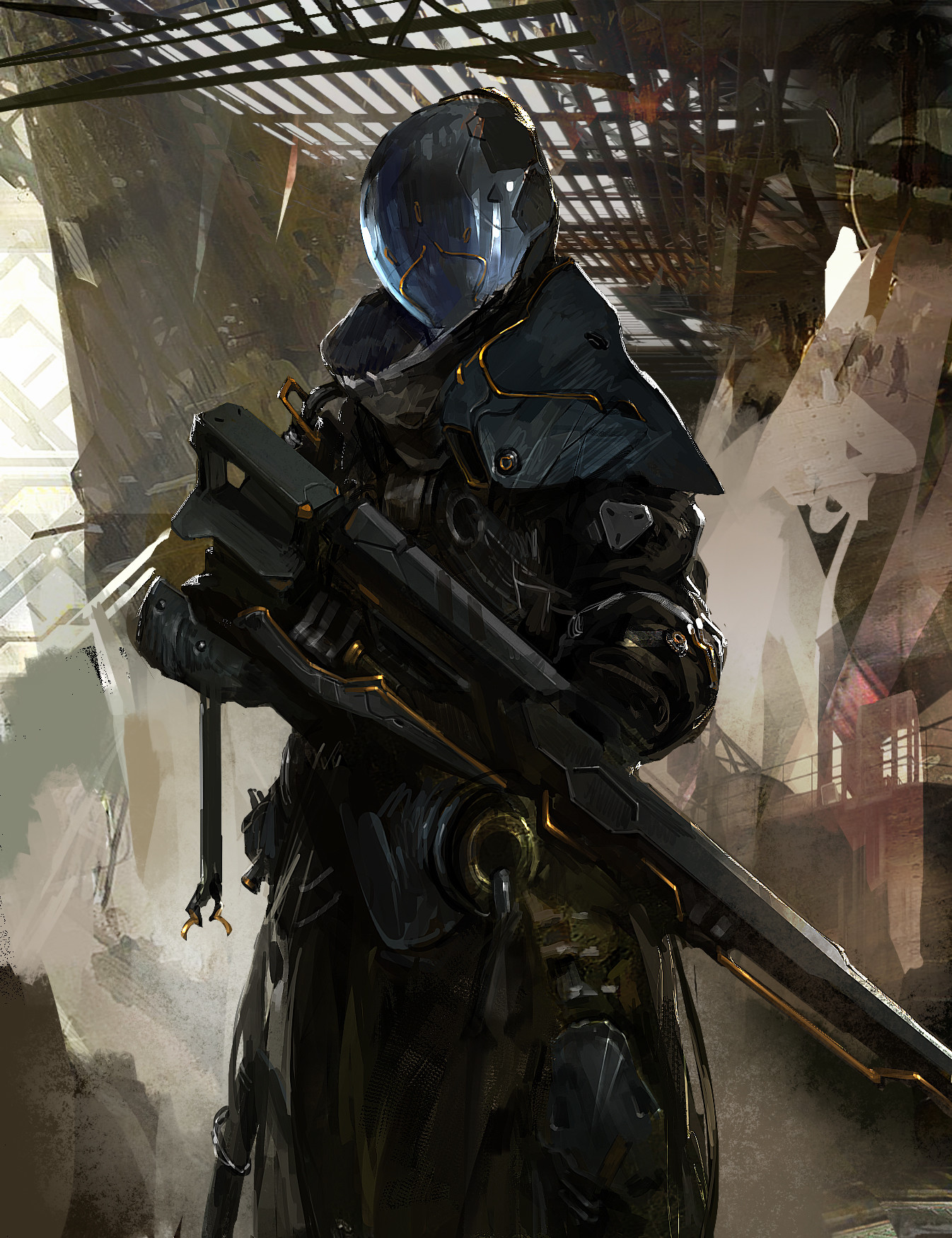 Sci Fi Warrior Art By Dante Liu