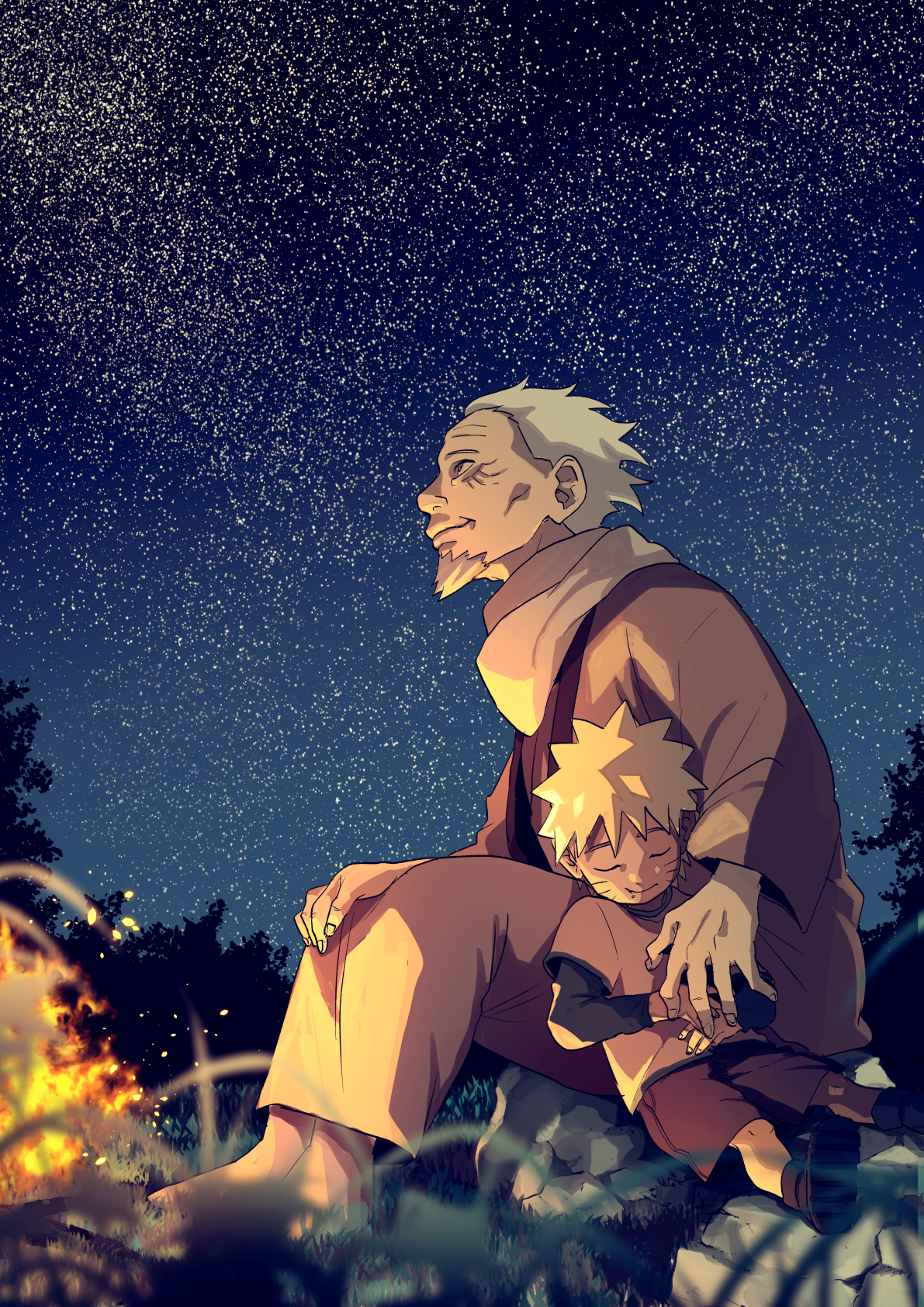 Download Hiruzen Sarutobi Naruto Uzumaki Anime Naruto Art