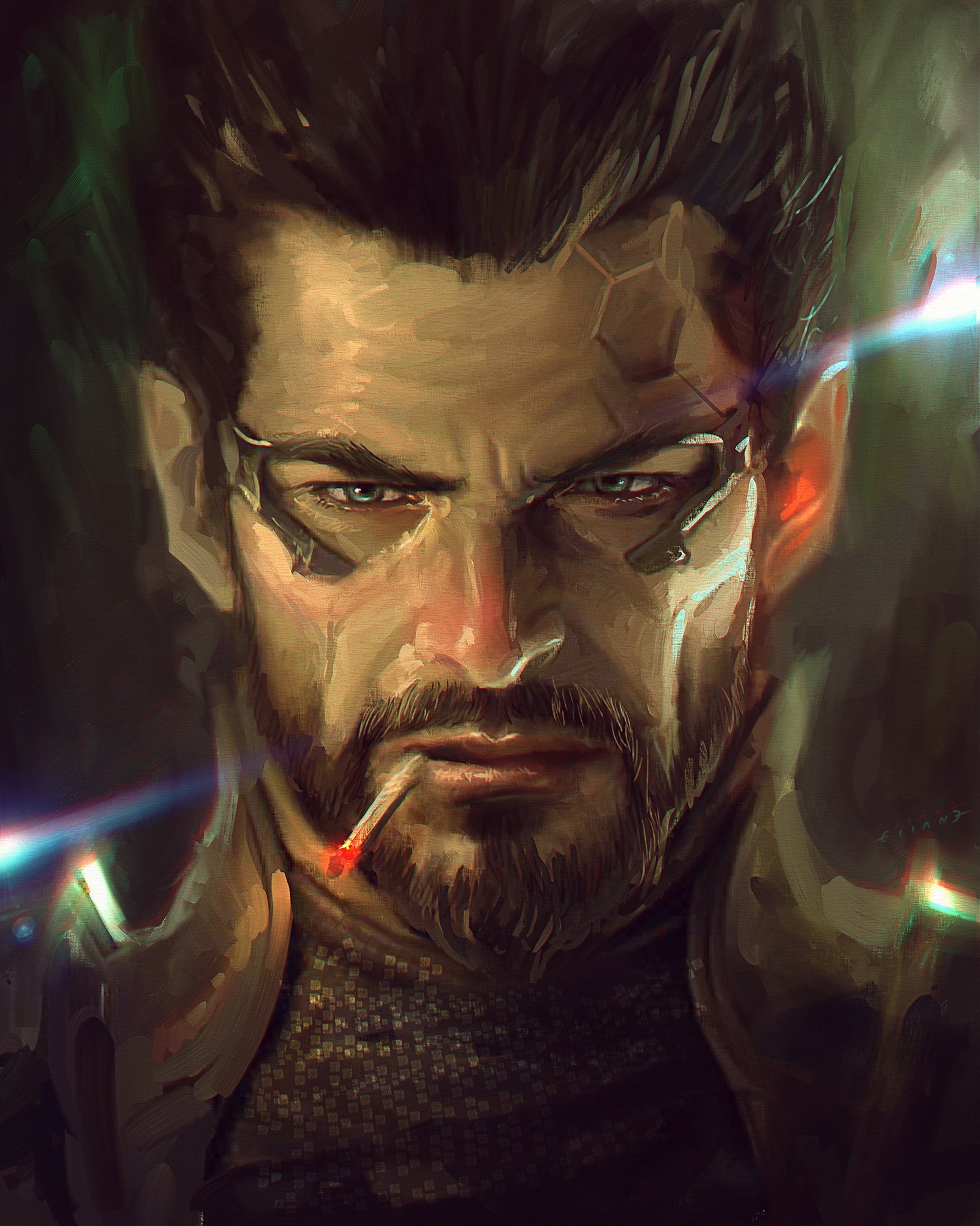 Download Adam Jensen Video Game Deus Ex: Human Revolution Art