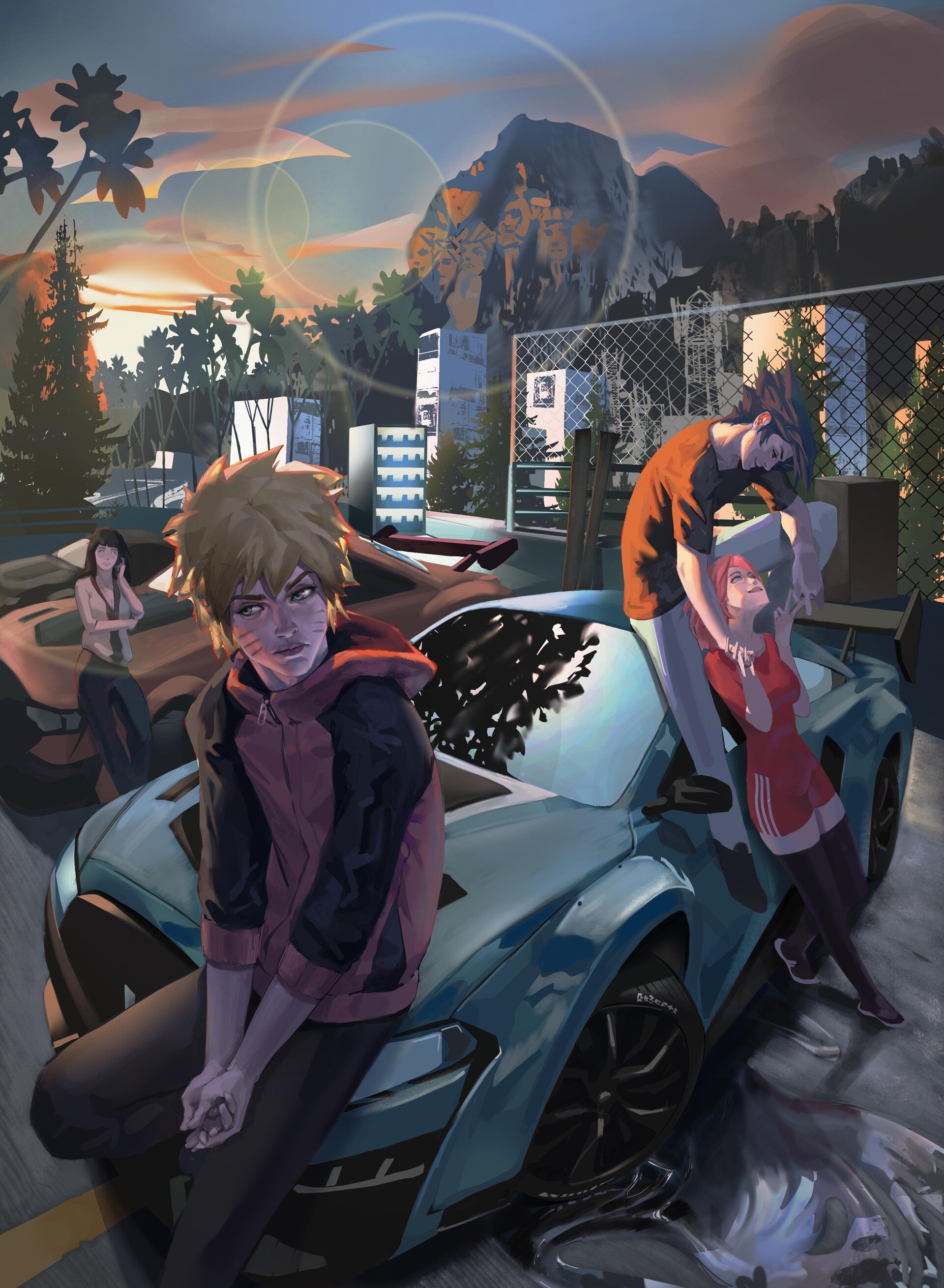 Download Hinata Hyuga Sasuke Uchiha Naruto Uzumaki Anime Naruto Naruto & Hinata Naruto & Sasuke Art