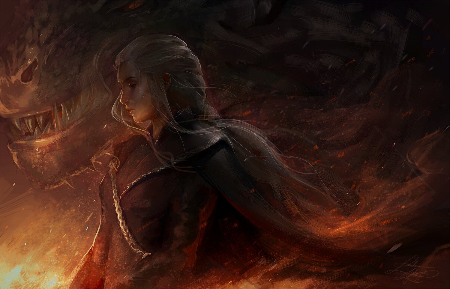 Download Fantasy Dragon Daenerys Targaryen TV Show Game Of Thrones Art