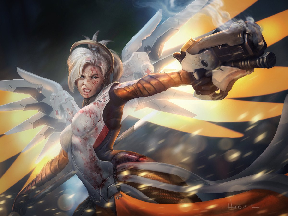 Download Mercy (Overwatch) Video Game Overwatch Art
