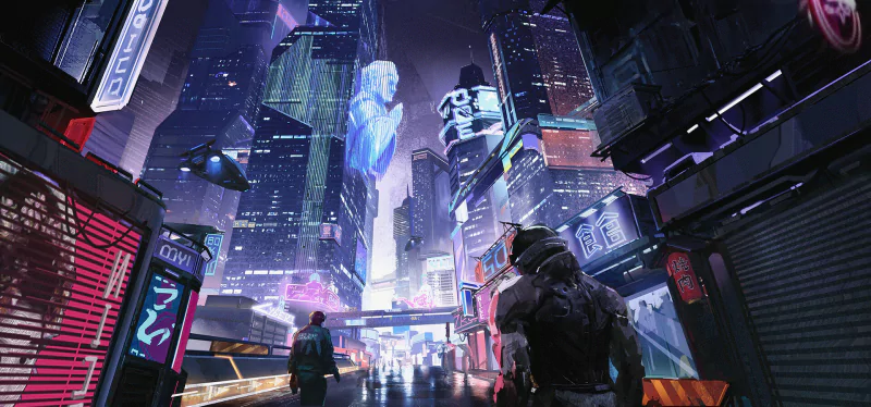 city Sci Fi cyberpunk sci fi city Image