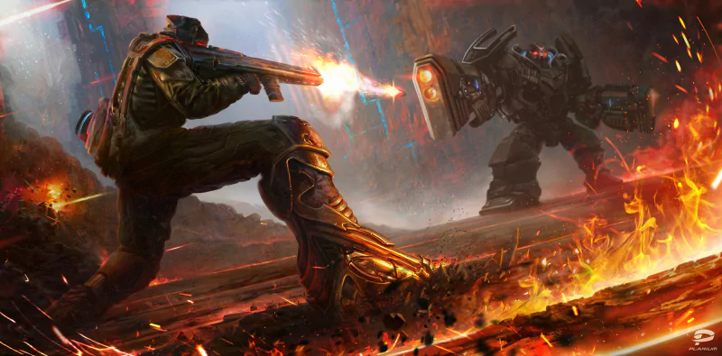 fire Sci Fi battle video game Total Domination: Reborn Image