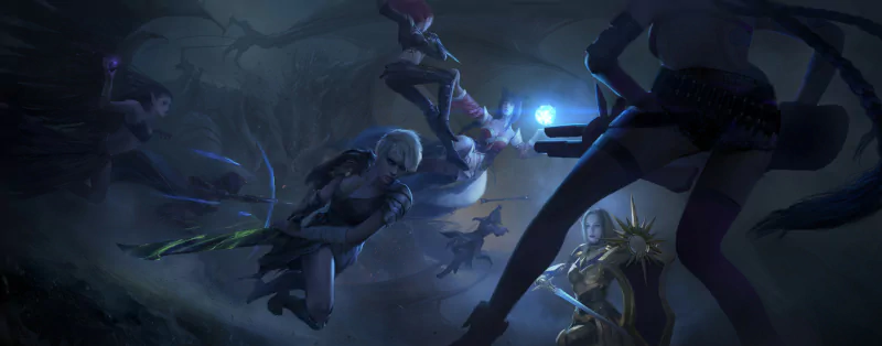 Katarina (League Of Legends) Ashe (League Of Legends) Morgana (League Of Legends) Ahri (League Of Legends) Jinx (League Of Legends) Leona (League Of Legends) Riven (League Of Legends) video game League Of Legends Image