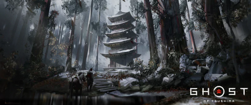  Ghost of Tsushima - Pagoda by Ian Jun Wei Chiew