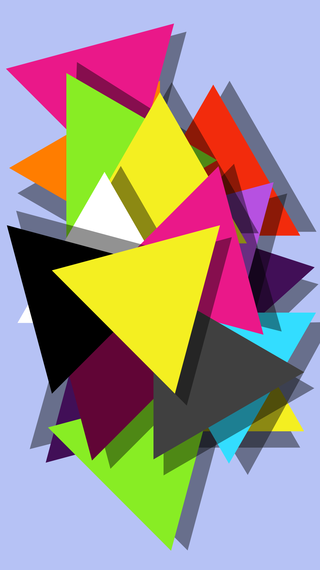 Rainbow series (dropping triangles [Purple (light) background]) by Voey
