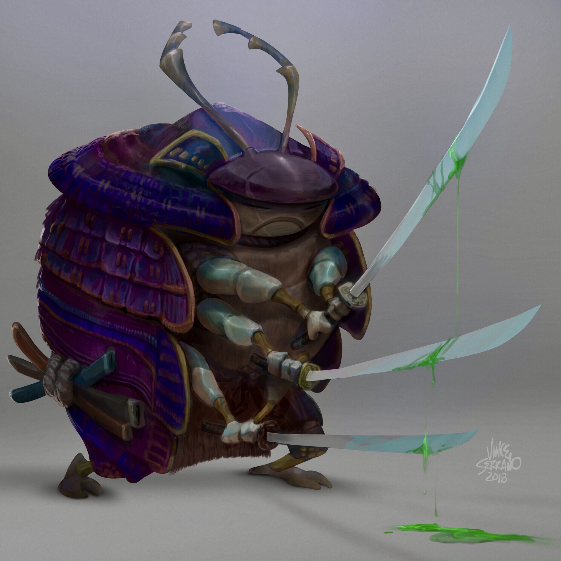 Pill Bug Samurai by Vince Serrano
