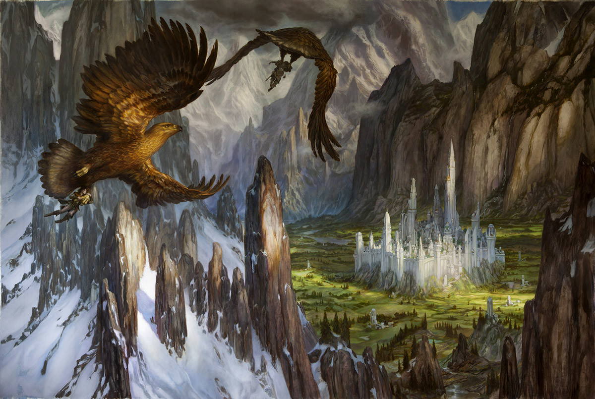 Huor and Hurin Approaching Gondolin by Donato Giancola