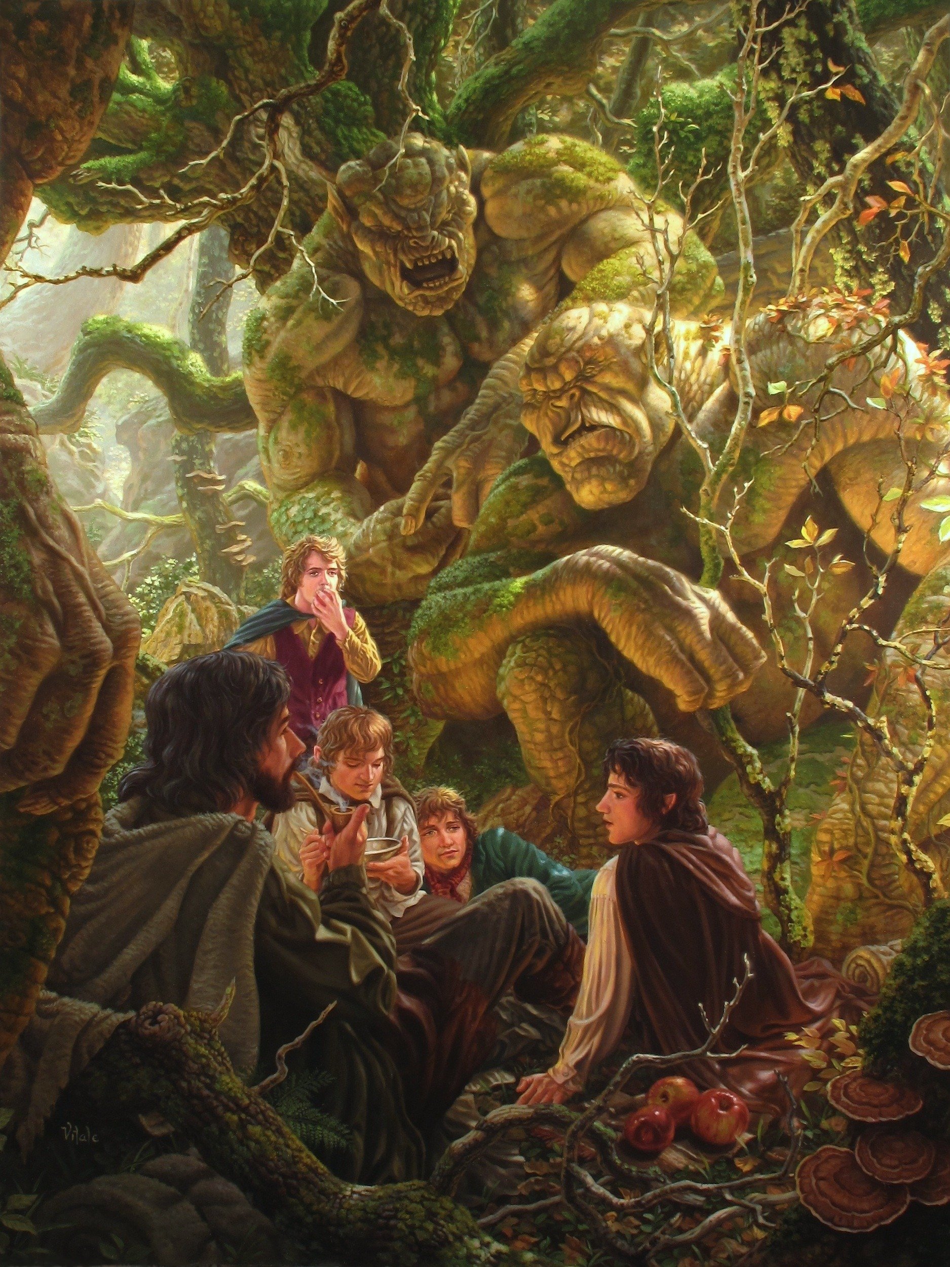 Download Merry Brandybuck Peregrin Took Samwise Gamgee Frodo Baggins Aragorn Fantasy The Lord Of The Rings Art