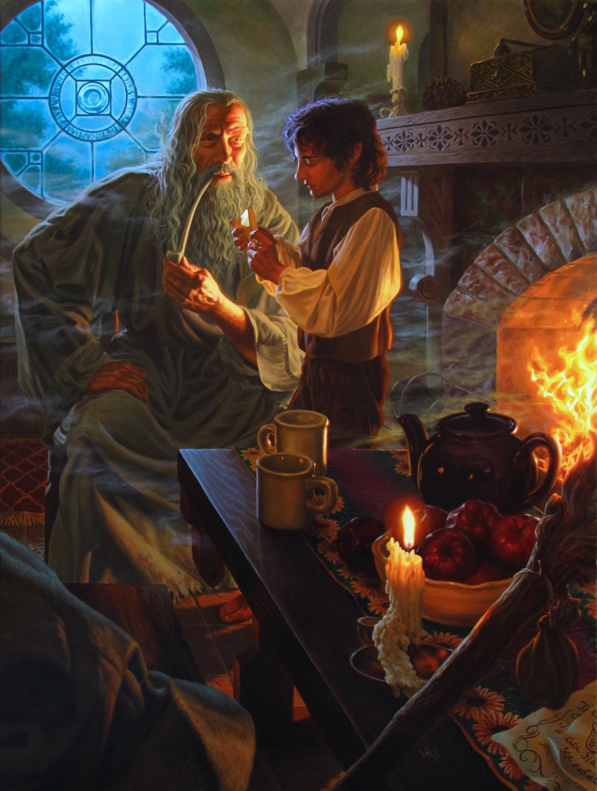 Download Frodo Baggins Gandalf Fantasy The Lord Of The Rings Art
