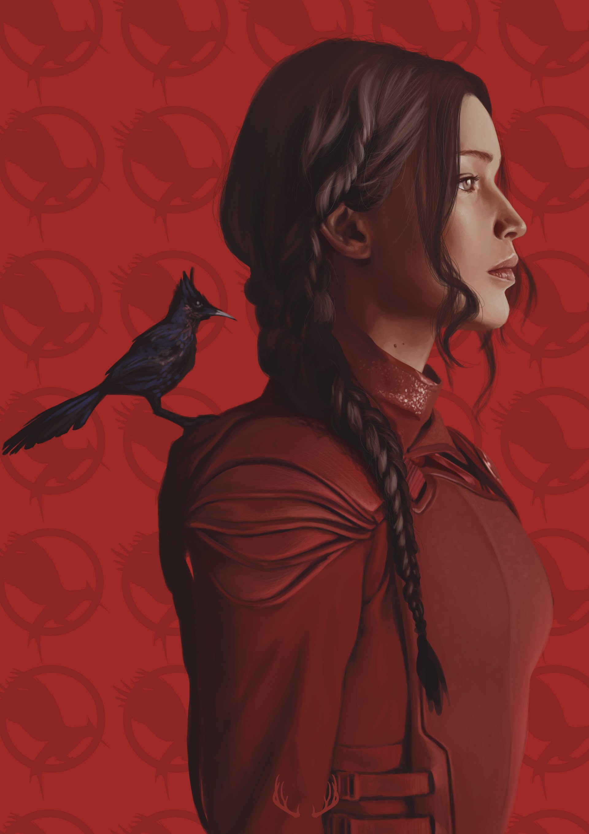 Download Jennifer Lawrence Katniss Everdeen Movie The Hunger Games: Mockingjay - Part 1 Art