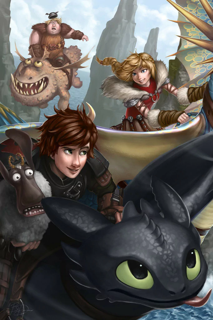 Fishlegs (How to Train Your Dragon) Astrid (How to Train Your Dragon) Hiccup (How to Train Your Dragon) Toothless (How to Train Your Dragon) movie How to Train Your Dragon 2 Image