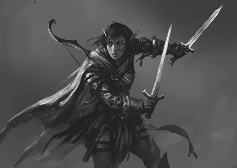 woman warrior fantasy elf Image
