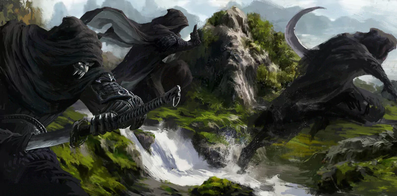 katana hood fantasy warrior fantasy warrior Image