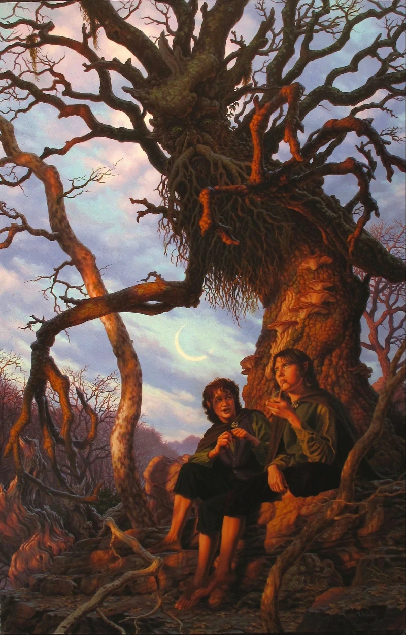 Merry Brandybuck Peregrin Took Treebeard (Lord Of The Rings) fantasy The Lord Of The Rings Image