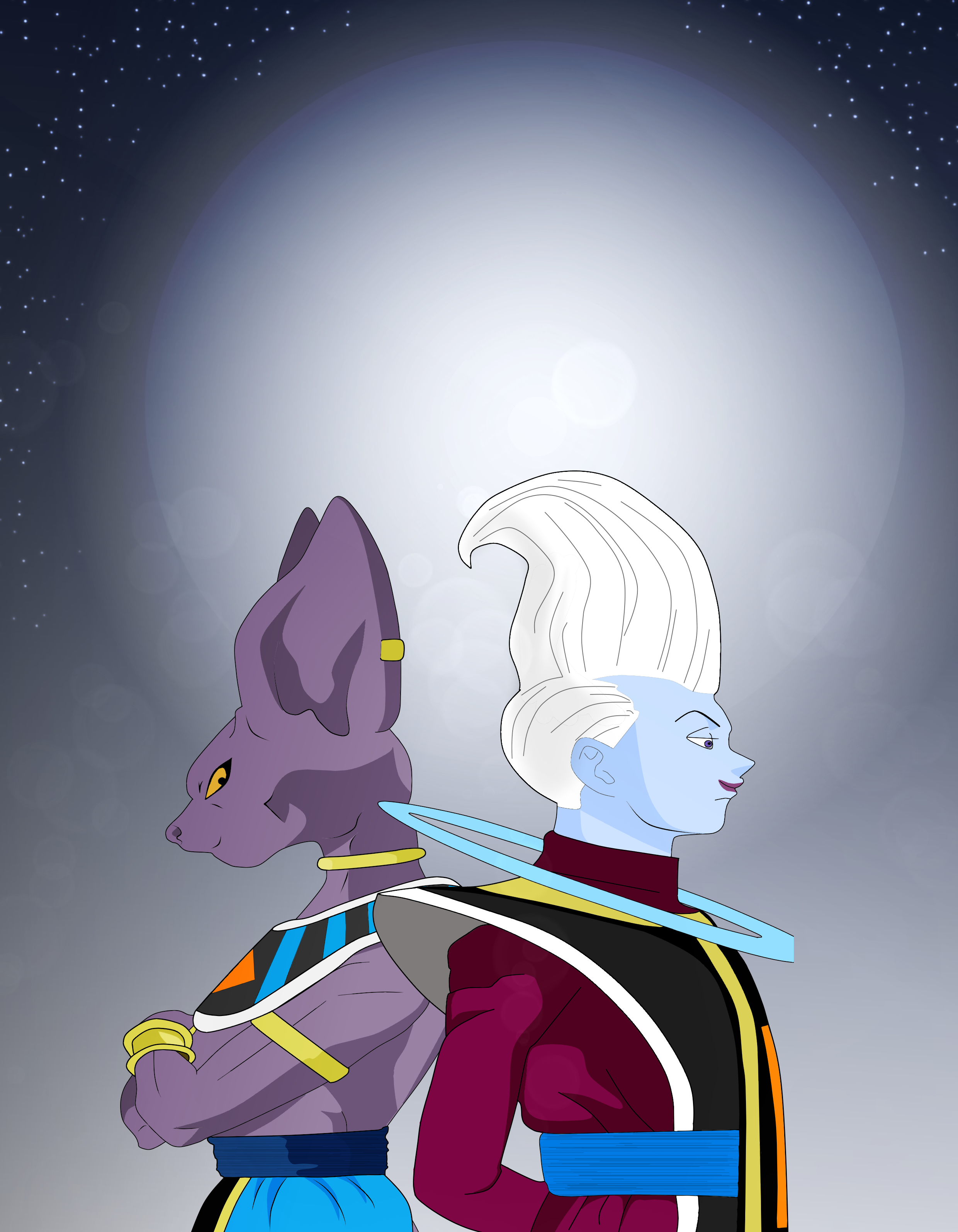 Whis and Beerus by Moncef23dz.