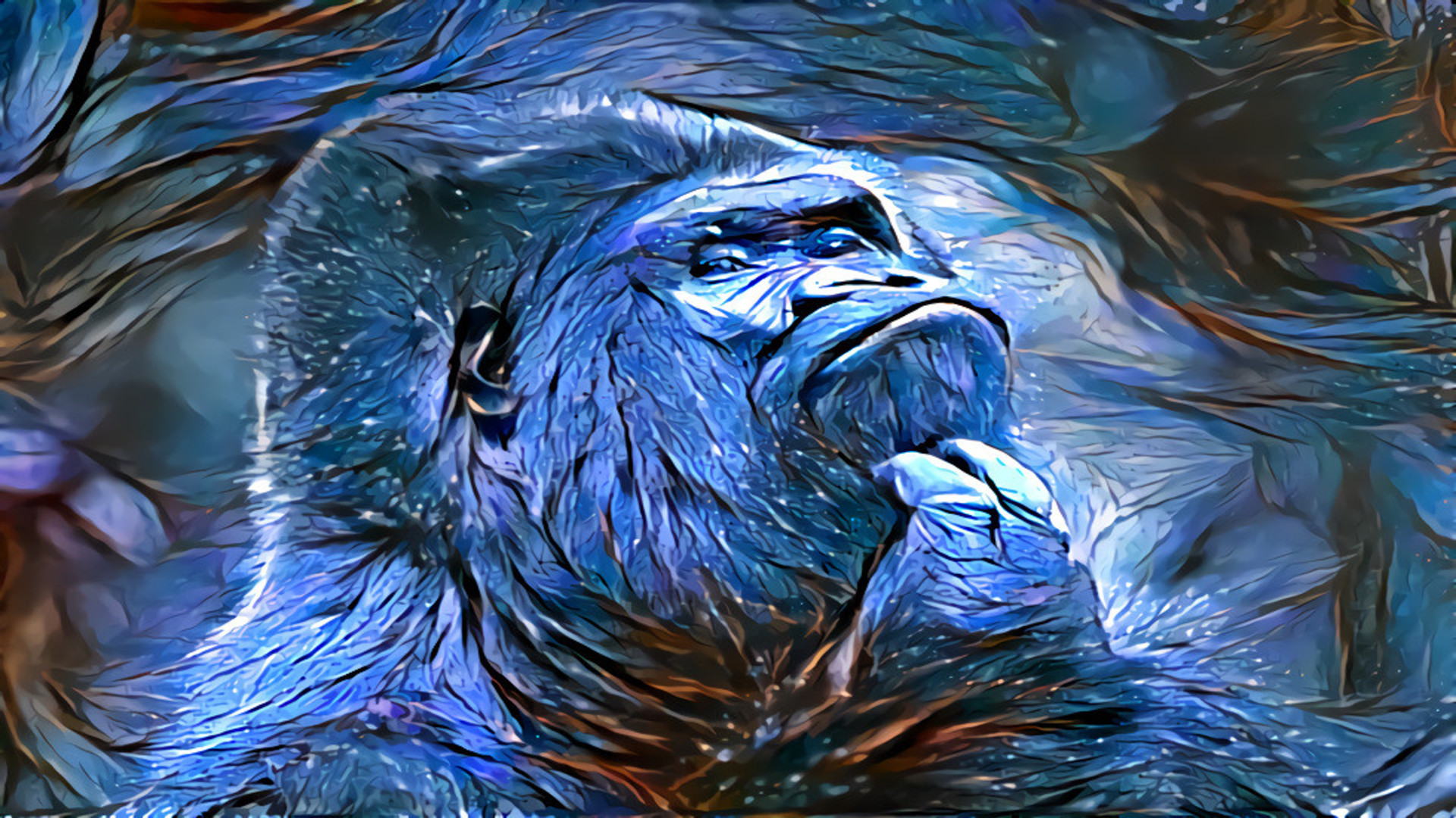This is a creative piece of art which I created out of a simple gorilla image, hope u like it :) by NatureWorshiper