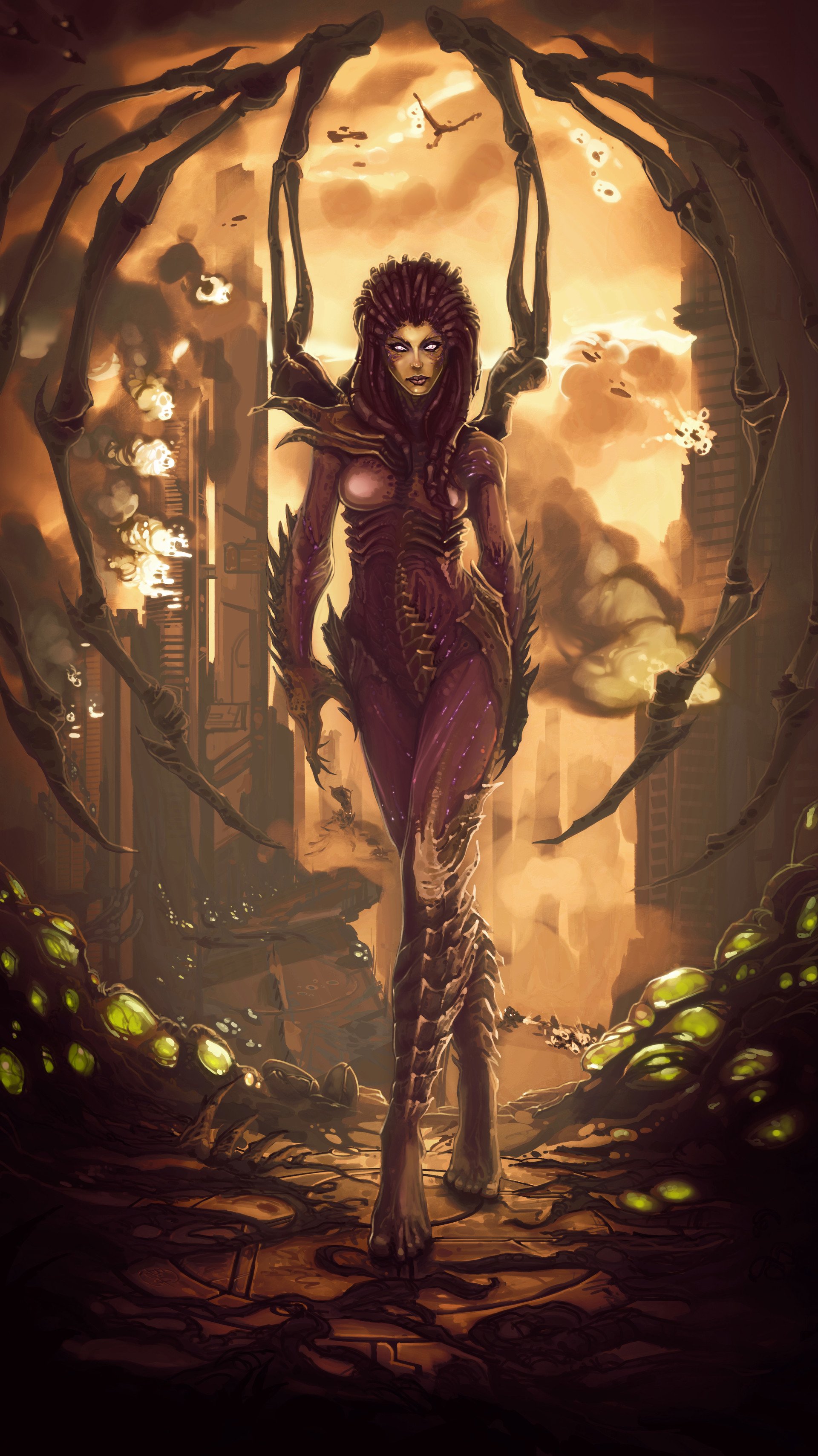 Download Sarah Kerrigan Video Game Starcraft II Art